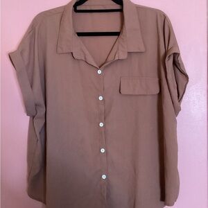 SHEIN Mauve Button-Down Women's Shirt